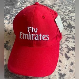 FLY EMIRATES Adjustable Baseball Hat Cap Unisex Red Embroidered Advertising